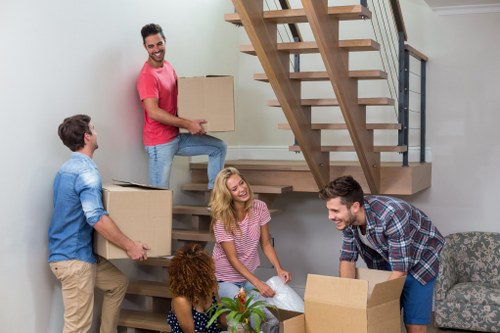 House removal team preparing a Hampstead home move