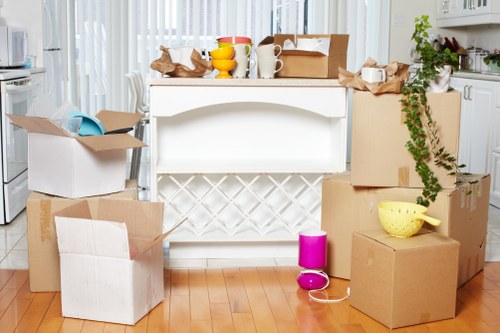 Loading household items into a removal van in Hampstead