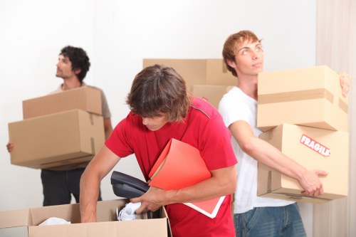 Professional movers handling a flat relocation in Hampstead