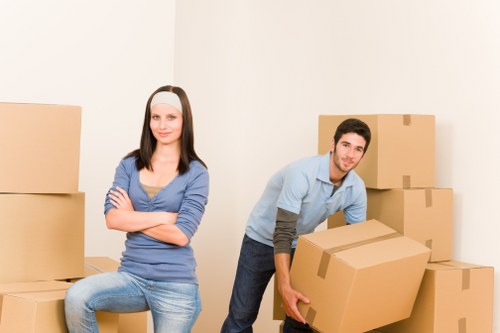 Fragile items and household belongings packed securely for a move in Hampstead