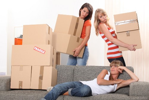 Loading furniture and boxes for a local Hampstead removal