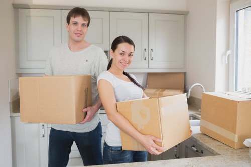 Hampstead removals team preparing items for a residential or office move